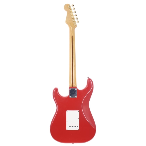 230 - Custom Build S Type electric guitar; Body: Fiesta red finished unknown S Type body; Neck: 1984 date ... 