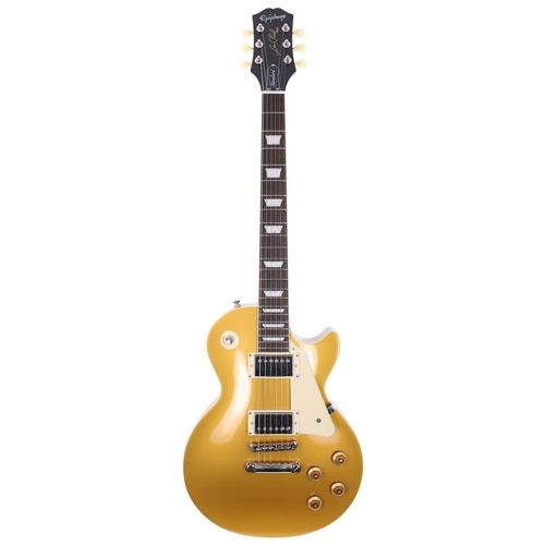 232 - 2021 Epiphone Les Paul Standard electric guitar, made in China; Body: gold top finish; Neck: good; F... 