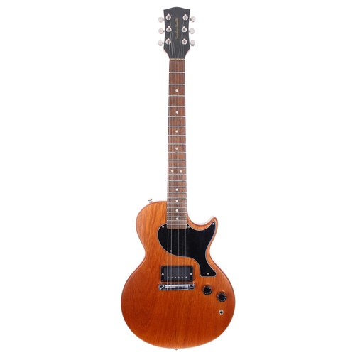 236 - Gordon Smith GS-1 electric guitar, made in England; Body: natural mahogany, small ding to back edge;... 