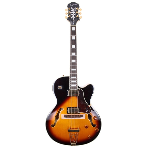 237 - 2014 Epiphone Joe Pass Emperor II electric guitar, made in Indonesia; Body: sunburst finish; Neck: g... 