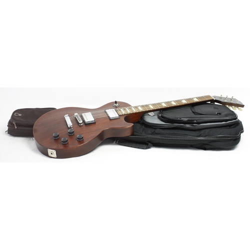 93 - 2008 Gibson Les Paul Studio electric guitar, made in USA; Body: natural mahogany, various dings main... 