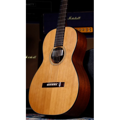 128 - 1971 C.F. Martin 0-16NY left-handed conversion acoustic guitar, made in USA; Back and sides: mahogan... 