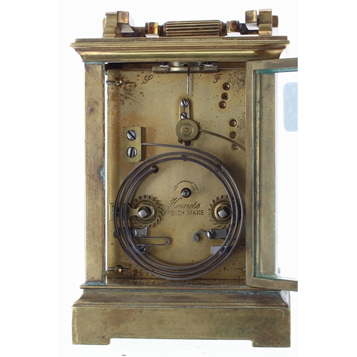 1204 - French repeater carriage clock striking on a gong, the 2