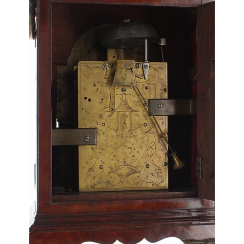 1317 - English mahogany double fusee verge bracket clock, the 7