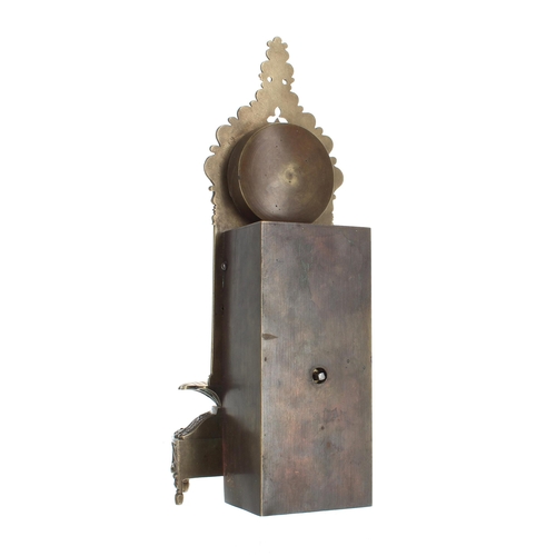 1322 - Novelty bronze mantel clock timepiece in the form of a fountain, the 2