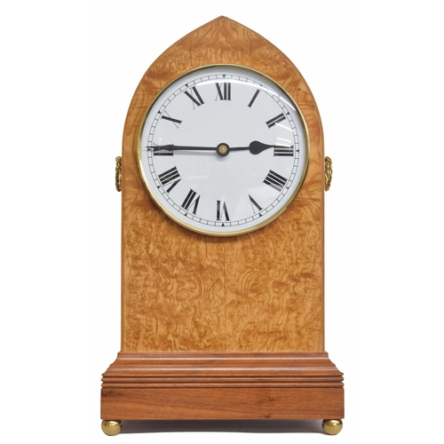 2318 - Good contemporary lancet mantel clock timepiece, the 8