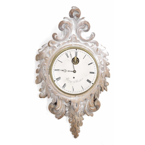 1707 - Scottish single fusee cartel wall clock, the 9