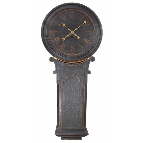 1709 - Good English ebonised tavern clock with A-frame movement, the 17