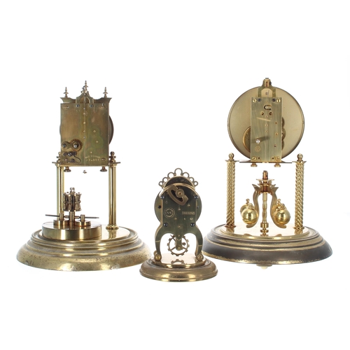 2315 - German torsion brass mantel clock, the 2.75