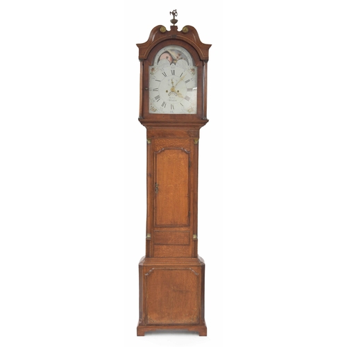 1815 - Oak and mahogany eight day longcase clock, the 14