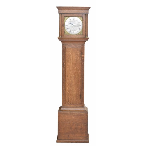 1814 - Small oak thirty hour longcase clock, the 10