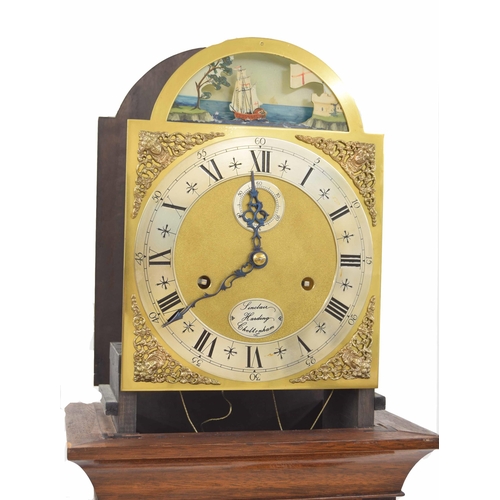 1819 - Good mahogany eight day grandmother clock, the 8