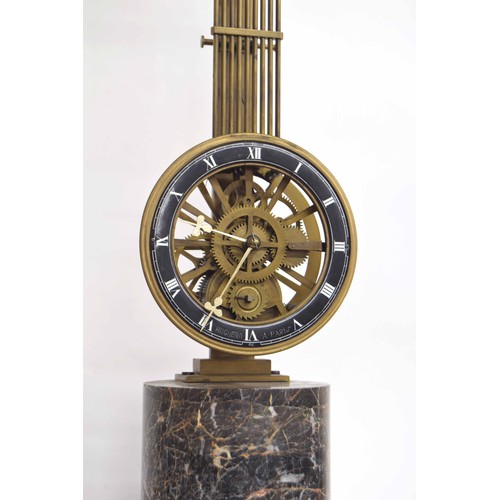 1331 - Interesting brass mystery swinging pendulum clock timepiece, the 5.5