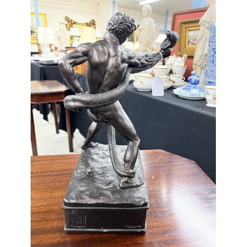 106 - After Frederic Leighton - 'An Athlete Wrestling a Python', Royal Academy Arts 'Austin Sculpture' col... 