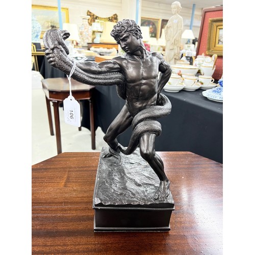 106 - After Frederic Leighton - 'An Athlete Wrestling a Python', Royal Academy Arts 'Austin Sculpture' col... 