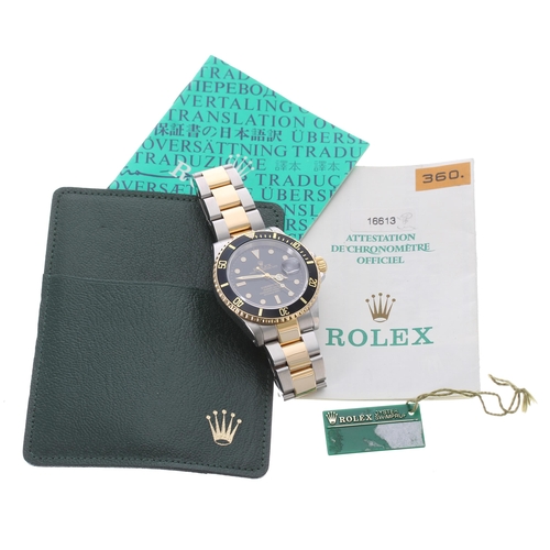 58 - Rolex Oyster Perpetual Date Submariner stainless steel and gold gentleman's wristwatch, reference no... 