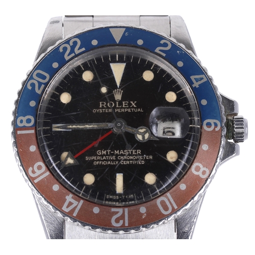 60 - Rolex Oyster Perpetual GMT-Master stainless steel gentleman's wristwatch, reference 1675, serial no.... 