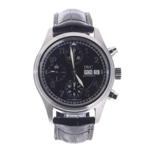 77 - IWC (International Watch Co.) Shaffhausen Spitfire Der Fliegerchronograph automatic chronograph stai... 