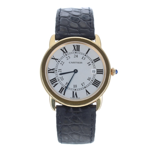 89 - Cartier Ronde Solo 18ct and stainless steel gentleman's wristwatch, reference no. 2988, serial no. 7... 