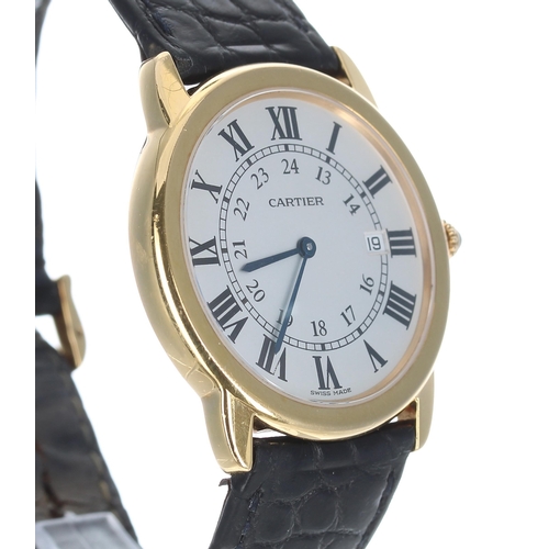 89 - Cartier Ronde Solo 18ct and stainless steel gentleman's wristwatch, reference no. 2988, serial no. 7... 