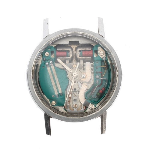 106 - Bulova Accutron 'Spaceview' stainless steel gentleman's wristwatch, case no. 494xxx, circa 1964, ske... 