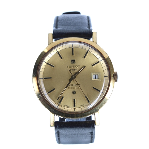 123 - Tissot Seastar automatic gold plated and stainless steel gentleman's wristwatch, circular champagne ... 