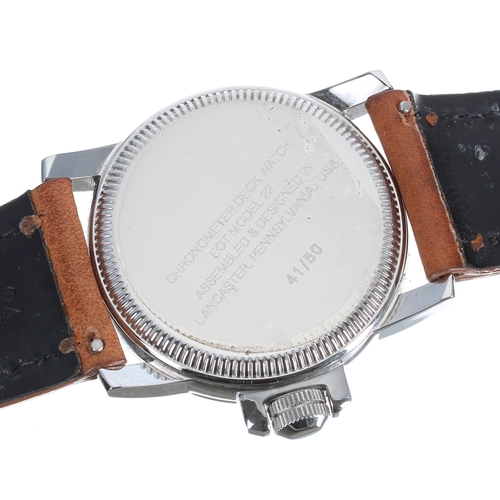 137 - RGM Watch Co. EOT Model 22 stainless steel chronometer deck wristwatch (Roland Murphy), limited edit... 