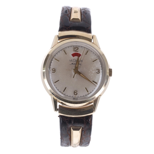 155 - LeCoultre 'bumper' automatic 10k gold filled and stainless steel gentleman's wristwatch, silvered di... 