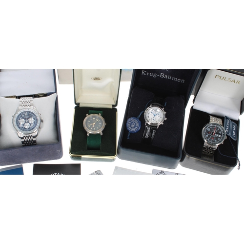 185 - Selection of wristwatches to include Krug-Baumen Principle lady's wristwatch, quartz (box, tag, guar... 