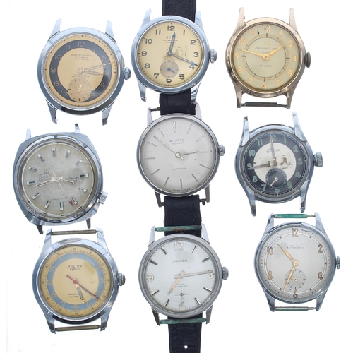 195 - Nine gentleman's wristwatches to include Mita, Ingersoll Triumph, Wostok, Lagonda, Gloria, Ferel Ele... 