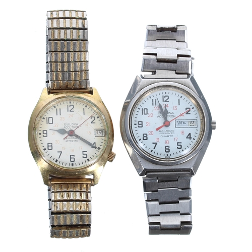 214 - Two Bulova Accutron Railroad Approved gentleman's wristwatches (in need of attention)... 