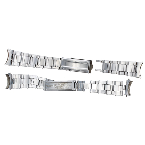 238 - Rolex - Oyster rivetted expanding stainless steel wristwatch bracelet, reference 6635, with 57 end l... 