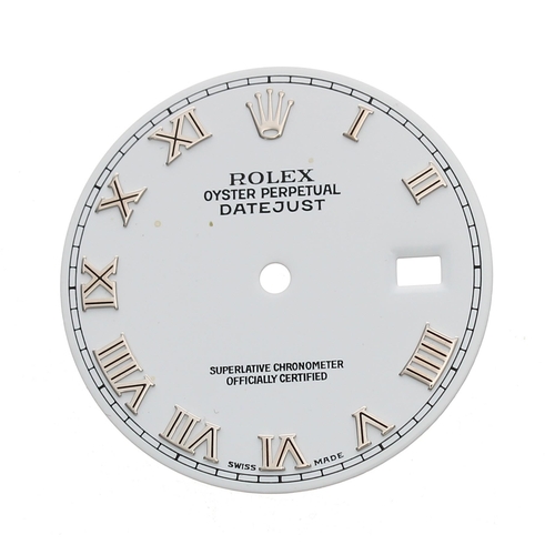 248 - Rolex - Oyster Perpetual Datejust dial, white with applied Roman numerals, stamped Rolex 2 509 verso... 