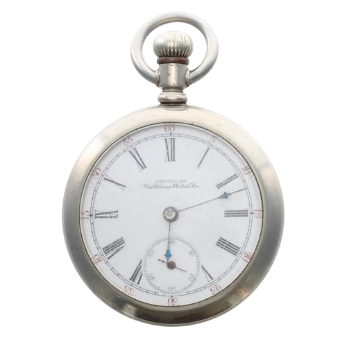 265 - American Waltham lever pocket watch, circa 1896, signed movement, no. 7979165, with safety pinion, c... 