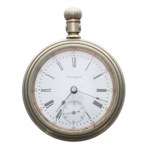 266 - American Waltham nickel cased lever pocket watch, circa 1903, signed 17 jewel movement, no. 12103662... 