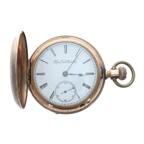 269 - Elgin National Watch Co. gold plated lever set hunter pocket watch, circa 1895, signed movement, no.... 