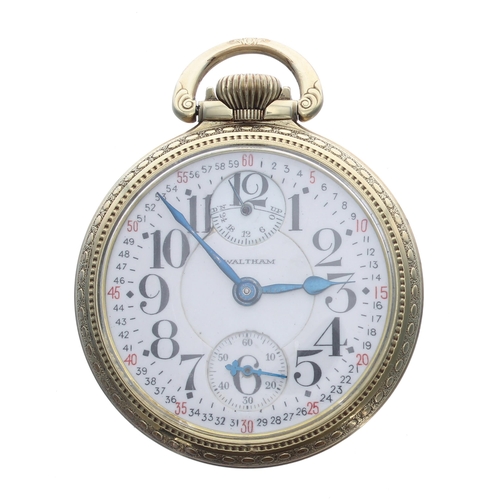 271 - American Waltham 'Vanguard' 14k gold filled lever set pocket watch with 'up/down' power reserve indi... 