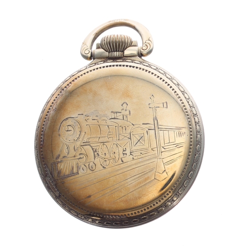 271 - American Waltham 'Vanguard' 14k gold filled lever set pocket watch with 'up/down' power reserve indi... 