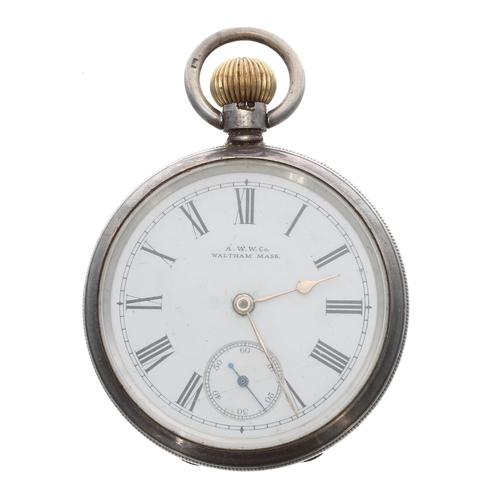 272 - American Waltham 'Hillside' silver lever pocket watch, Birmingham 1896, signed movement, no. 7260833... 