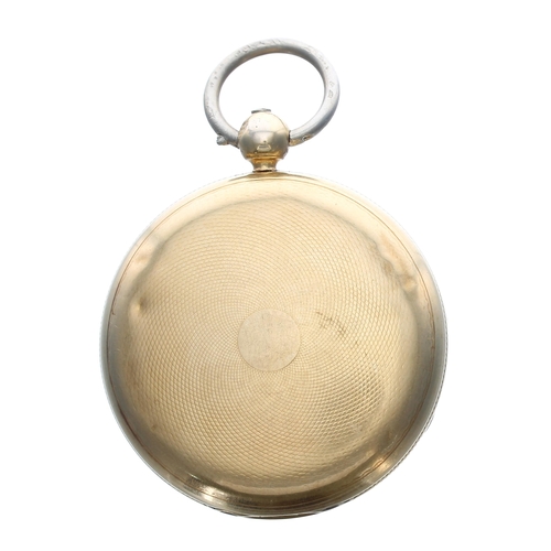 275 - 19th century 18ct fusee lever pocket watch, hallmarked Chester, the three-quarter plate movement sig... 