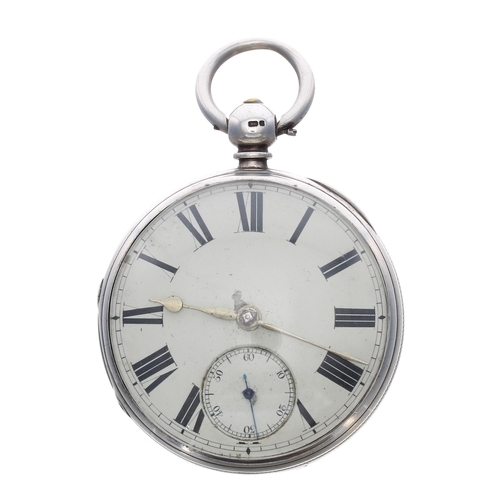 279 - Victorian silver fusee lever pocket watch, London 1874, the movement signed Thos. R. Unthank, Stokes... 