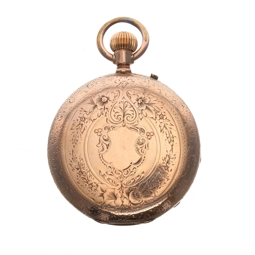 297 - Swiss gold lever hunter pocket watch, 15 jewel bar movement with compensated balance and regulator, ... 