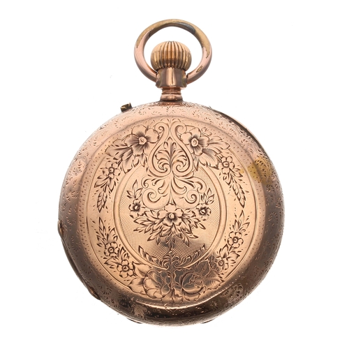 297 - Swiss gold lever hunter pocket watch, 15 jewel bar movement with compensated balance and regulator, ... 