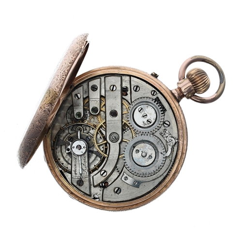 297 - Swiss gold lever hunter pocket watch, 15 jewel bar movement with compensated balance and regulator, ... 