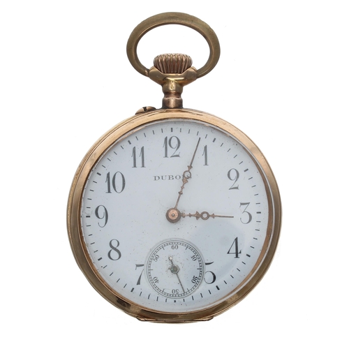 301 - Continental 18ct cylinder pocket watch, 10 jewel gilt frosted bar movement with gilt three arm balan... 