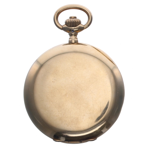 335 - IWC (International Watch Co.) 18ct lever set hunter pocket watch, circa 1908, signed three quarter p... 