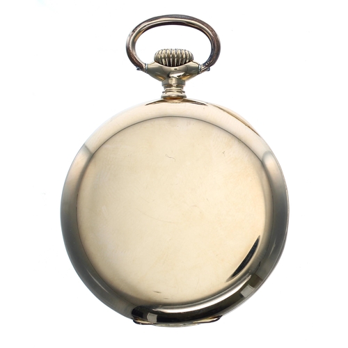 312 - Zenith 18ct lever pocket watch, signed 16 jewel gilt frosted movement, no. 2275187, with compensated... 