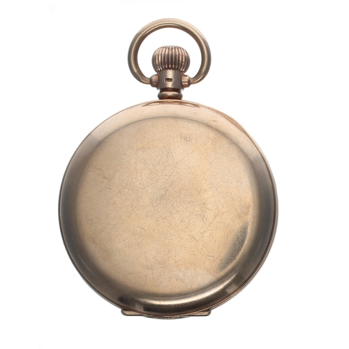 284 - Syren 9ct lever pocket watch, signed three quarter plate movement with compensated balance and regul... 