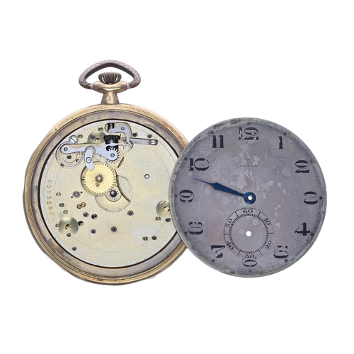 316 - Omega 18ct lever dress pocket watch, circa 1916, signed gilt frosted movement, no. 5013230, with bi-... 