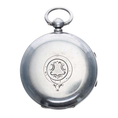 396 - Edwardian silver lever pocket watch for repair, Chester 1906, the movement inscribed 'English Lever'... 